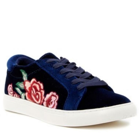 new Kenneth Cole Reaction Joey Blue Velvet Rose Shoes 9 - Picture 12 of 12